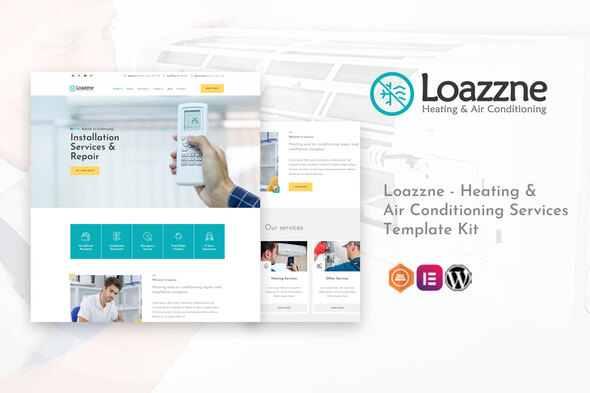 Download Loazzne – Heating & Air Conditioning Services Template Kit Nulled 