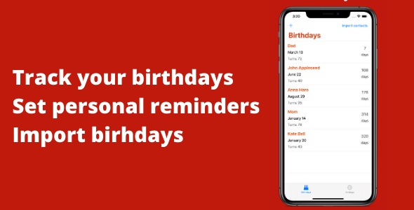 Download Birthday Reminder & Tracker Nulled 