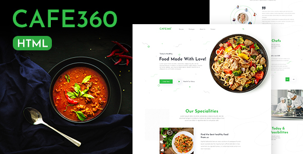Download Cafe360 | Restaurant One Page HTML Template Nulled 