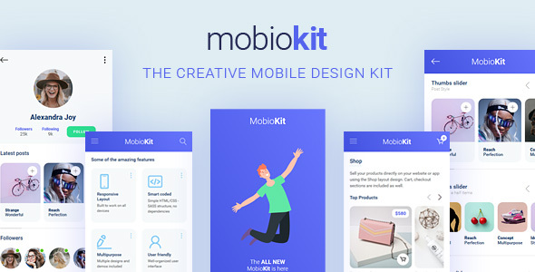 Download Mobiokit – HTML Mobile UI Kit Nulled 