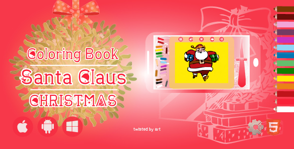 Download Coloring Book Santa Claus Christmas • HTML5 + Construct Game Nulled 