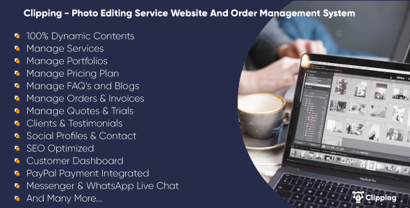 Download Clipping – Photo Editing Service Website And Order Management System Nulled 