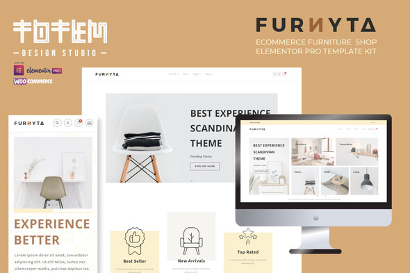 Download Furnyta – Ecommerce Furniture Shop Elementor Template Kit Nulled 