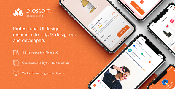 Download Blossom – Beauty UI Kit for Sketch Nulled 