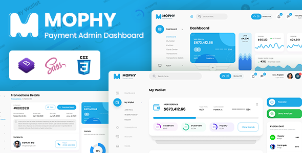 Download Mophy – Payment Admin Dashboard Bootstrap Template Nulled 