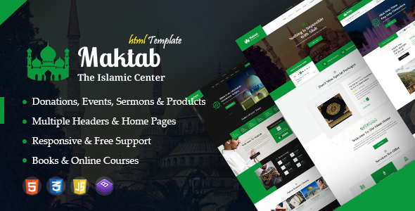 Download Maktab – Islamic Institute Responsive HTML Template Nulled 