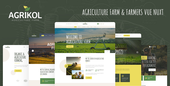 Nulled Agrikol – Vue Nuxt Template For Agriculture Farms free download