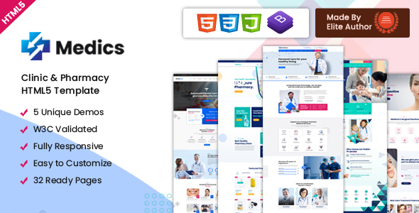 Download Medics – Clinic & Pharmacy HTML5 Template Nulled 
