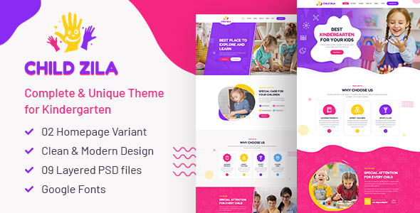 Download ChildZilla – PSD Template Nulled 