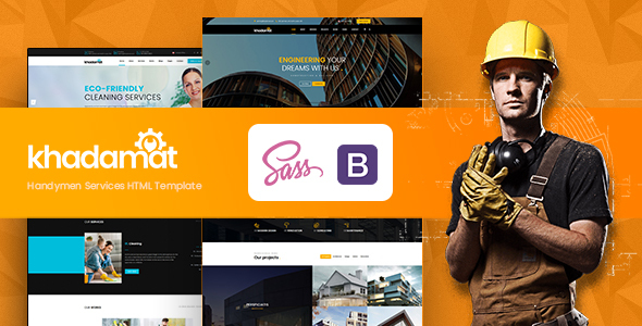 Nulled Khadamat – Handymen Services HTML Template free download