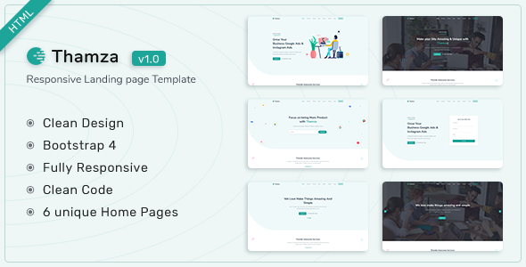 Download Thamza – Responsive Landing Page Template Nulled 