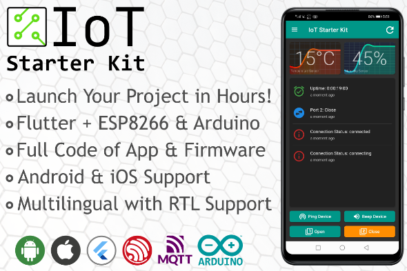 Download Flutter ESP8266 IoT Starter Kit Nulled 