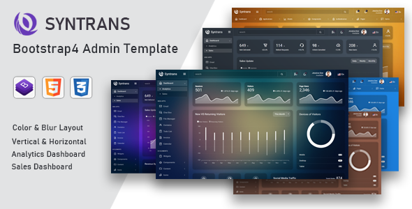 Download Syntrans – Bootstrap4 Admin Template Nulled 