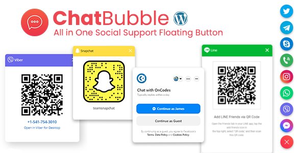 Download ChatBubble – All in One Social Support Floating Button Nulled 