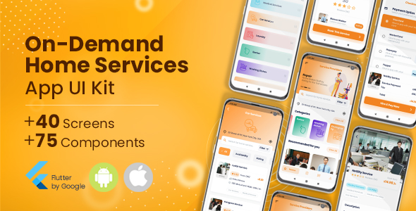 Download On-Demand Home Services, Business Listing, Booking Flutter UI Template Nulled 