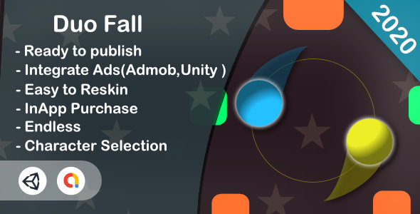 Download Duo Fall (Unity Game+Admob+iOS+Android) Nulled 