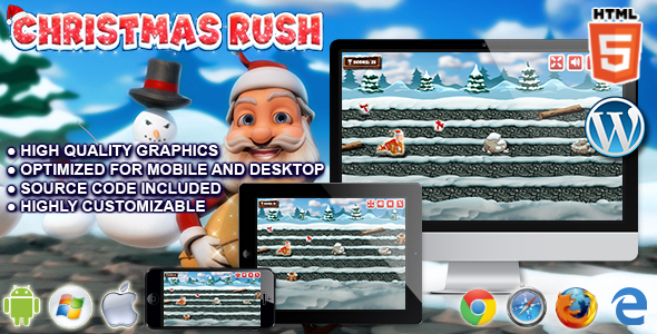 Download Christmas Rush – HTML5 Running Game Nulled 
