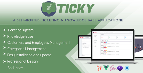 Download Ticky – Support Ticketing & Knowledge base System Nulled 