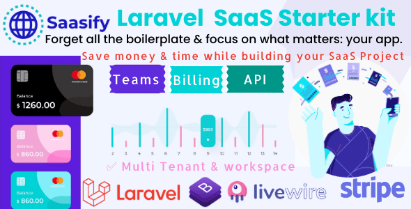 Download Saasify, advance Laravel SaaS Starter kit Nulled 