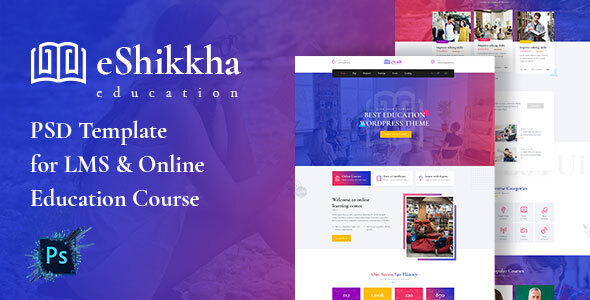 Download eShikkha – LMS and Online Education PSD Template Nulled 