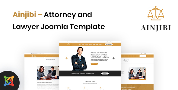 Download Ainjibi – Attorney and Lawyer Joomla Template Nulled 