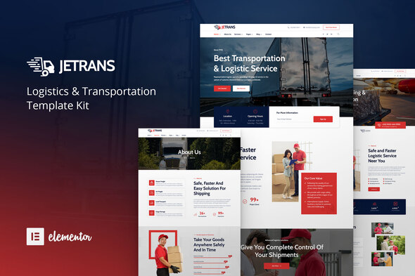 Download Jetrans – Logistics & Transportation Elementor Template Kit Nulled 