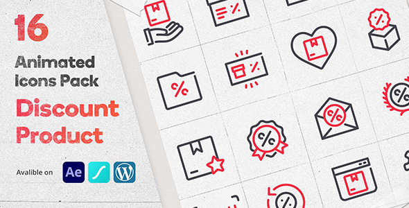 Download Discount Product 16 Animated Icons Pack – WordPress Lottie Json Animation SVG Nulled 