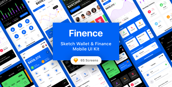 Download Finence – Sketch Wallet & Finance Mobile UI Kit Nulled 