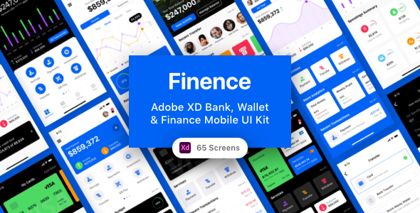 Download Finence – Adobe XD Bank, Wallet & Finance Mobile UI Kit Nulled 