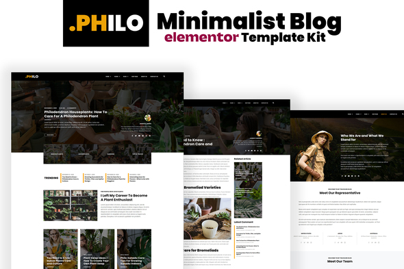 Download Philo – Minimalist Plant Enthusiast Blog Elementor Template Kit Nulled 
