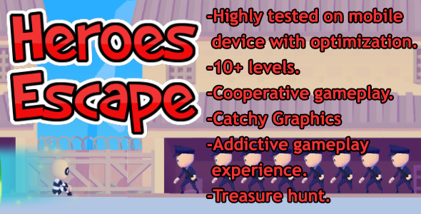 Download Heroes Escape – Construct 2 + Contruct 2 + HTML5 Nulled 