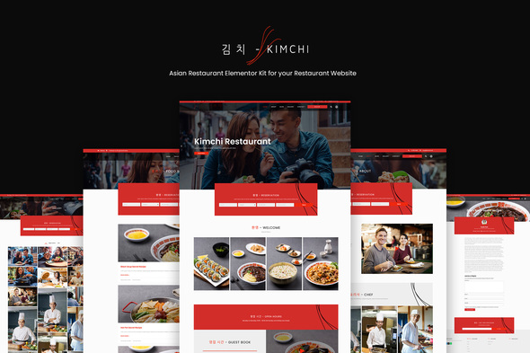 Download Kimchi – Asian Restaurant & Cafe Elementor Template Kit Nulled 