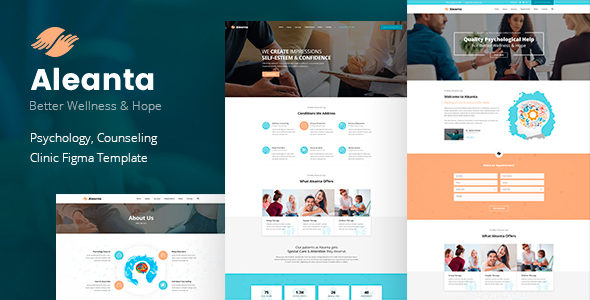 Download Aleanta – Psychology  Figma Template Nulled 