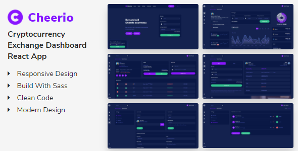 Download Cheerio – Cryptocurrency Exchange Dashboard React App Nulled 