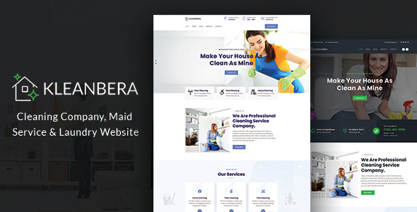 Download Kleanbera –  Cleaning and Maid Services Responsive Website Nulled 
