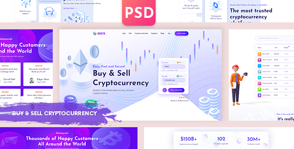 Download Buseto – Buy & Sell Cryptocurrency Psd Template Nulled 