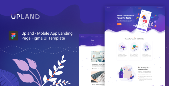 Download Upland – Mobile App Landing Page Figma UI Template Nulled 