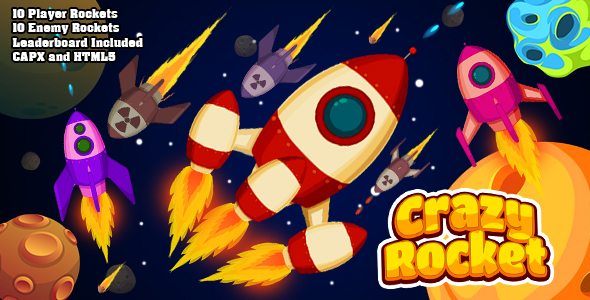 Download Crazy Rocket 2 (CAPX and HTML5) Space Shooter Game Nulled 