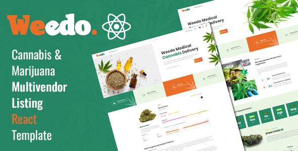 Download Weedo | Medcial Cannabis React Template Nulled 