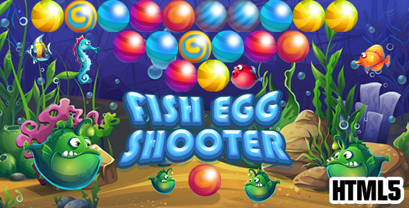 Download Fish Egg Shooter (HTML5) Bubble Shooter Game Nulled 