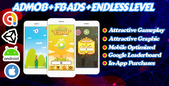 Download Kong Land – Endless Unity Game – Admob + Facebook Ads – Ready To Publish Nulled 