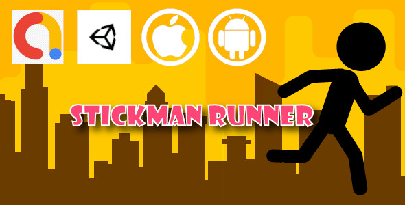 Download Stickman Runner Unity Casual Game Project for Android and iOS with Admob ad Nulled 