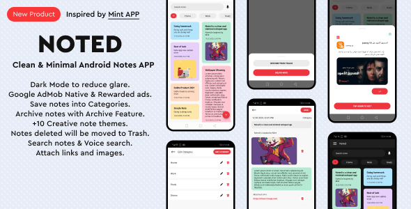 Download Noted – Full Native Android Notes App with Clean & Minimal UI Nulled 