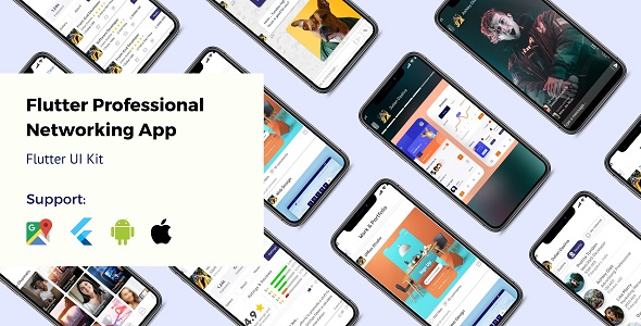 Download Job search professional networking social media UI KIT app in Flutter Nulled 