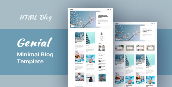Download Genial – Minimal Blog HTML Template Nulled 