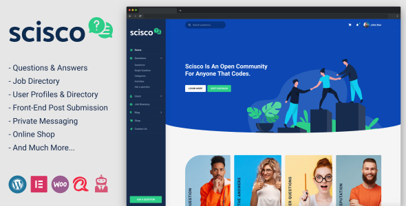 Download Scisco – Questions and Answers WordPress Theme Nulled 