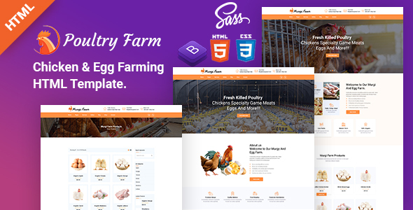 Download PoultryFarm – Organic Poultry HTML Template. Nulled 