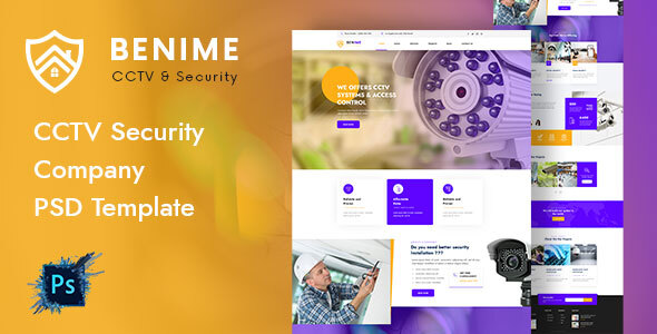 Download Benime – CCTV Surveillance Service PSD Template Nulled 