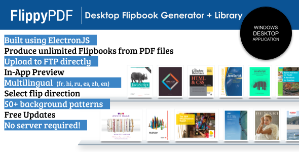 Nulled FlippyPDF – PDF to HTML Flipbook Generator + Library free download