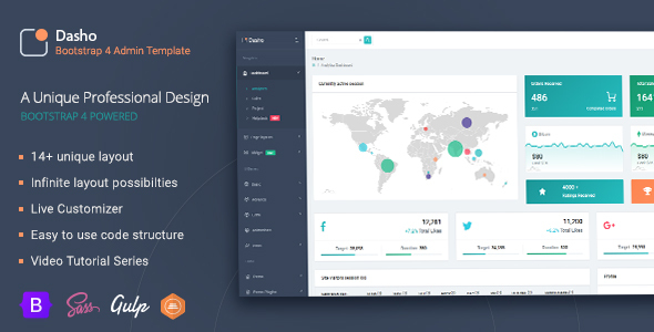 Download Dasho Bootstrap Admin Template Nulled 